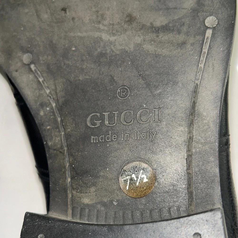 Gucci Black Leather Loafers for Men